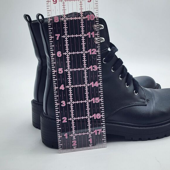 Madden Girl Alicee Black Mid-Calf Combat Boots Size 8.5 - Picture 10 of 10